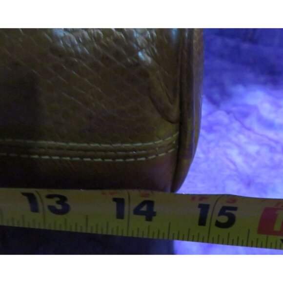 FURLA Vintage Y2K Italian Snakeskin Embossed & Smooth Calf Leather Satchel Bag - Picture 13 of 15